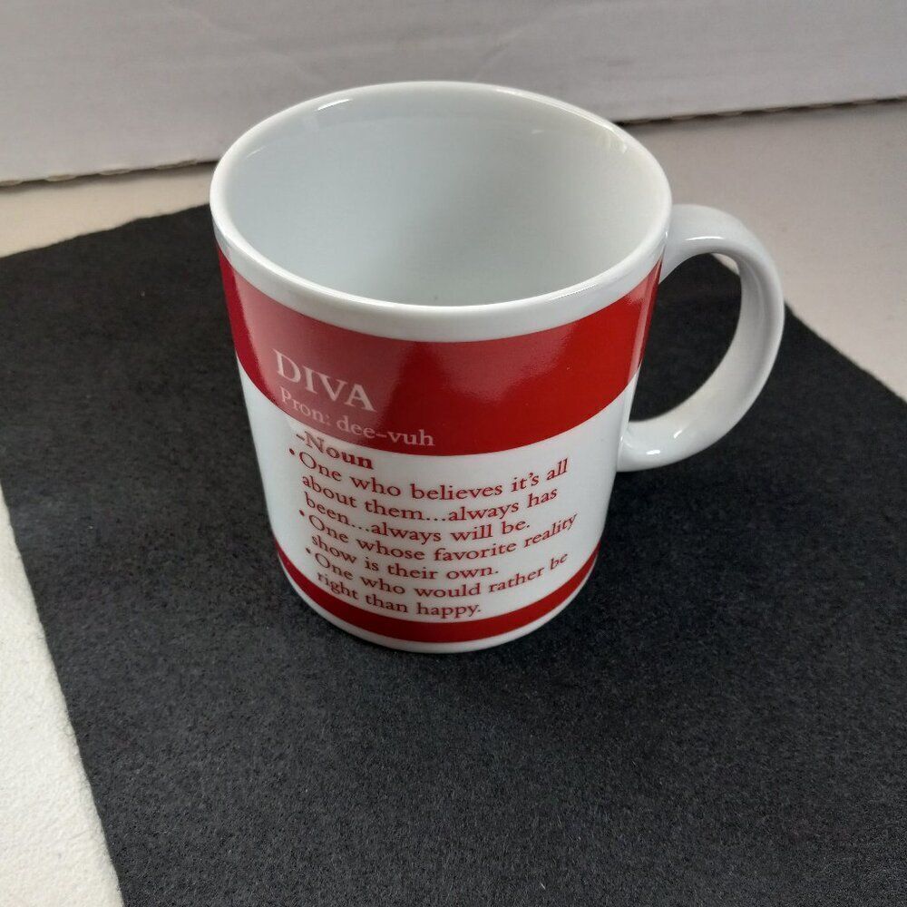 Pier1 Imports Porcelain Diva Mug Cottagecore Countrycore kitsch